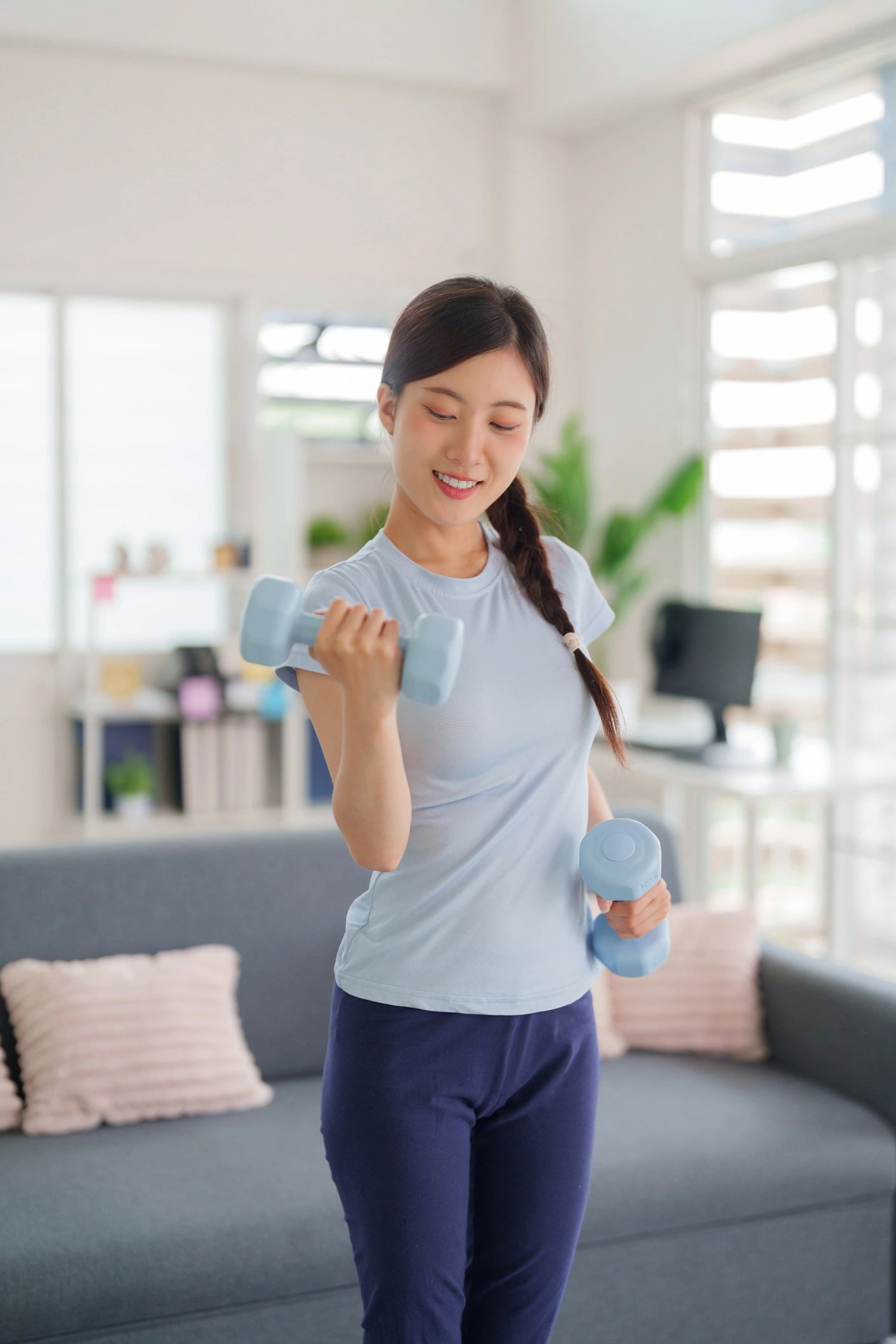 Personal training session at home